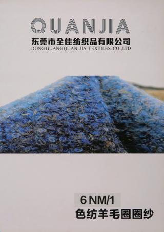 6NM/1 色纺羊毛圈圈纱