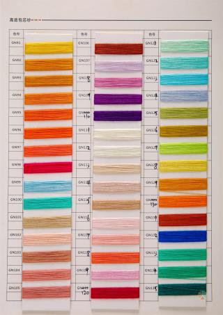 50S/2有色高捻包芯纱