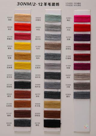 30NM/2  12羊毛混纺