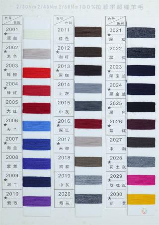 2/30NM 2/48NM 2/60NM 100%拉菲尔超细羊毛
