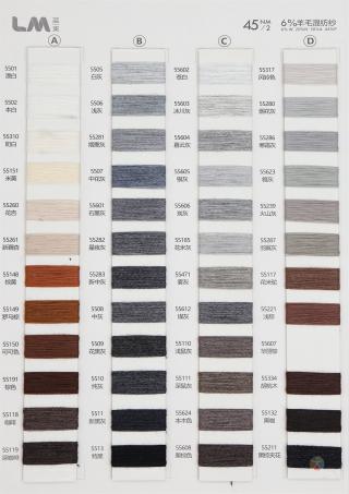 45NM/2 6%羊毛混纺纱