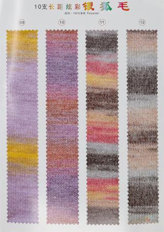 10支长距炫彩银狐毛