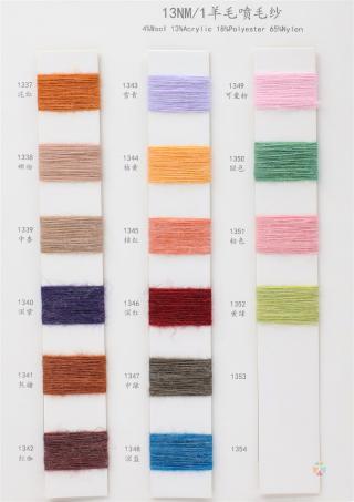 13NM/1羊毛喷毛纱