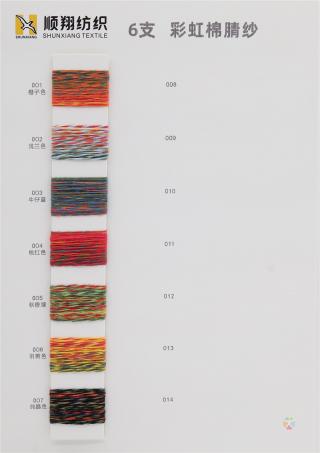 6支彩虹棉腈涤