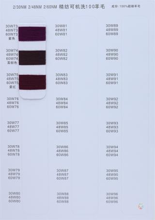 2/30NM 2/48NM 2/60NM 精纺可机洗100羊毛