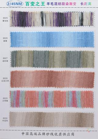 2/45NM 羊毛混纺段染渐变