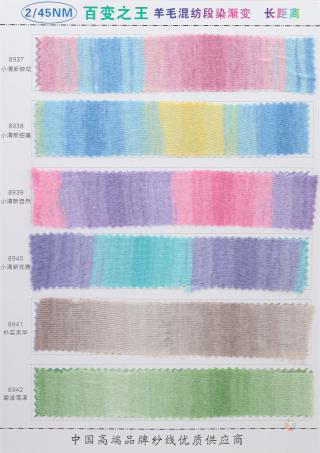 2/45NM 羊毛混纺段染渐变