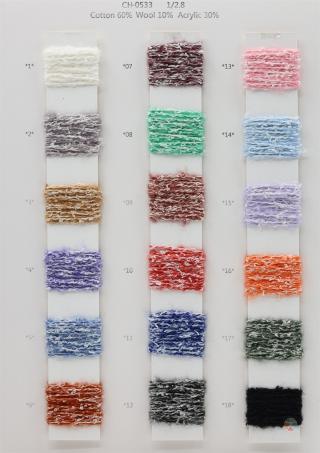 1/2.8NM 棉羊毛圈圈纱