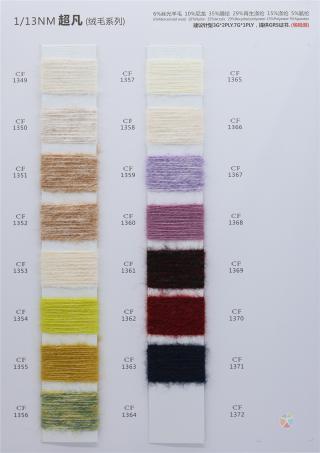 1/13NM 6%Mercerized wool 10%Nylon 35%Acrylic 29%Recycled polyester 15%Polyester 5%Spandex