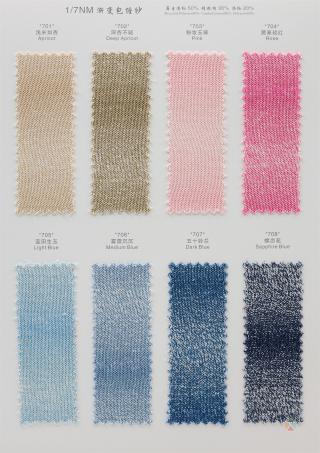 1/7NM 渐变包缠纱