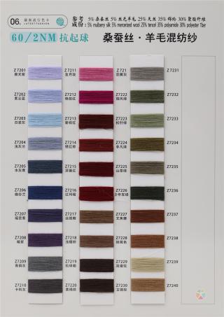60NM/2 抗起球 桑蚕丝·羊毛 混纺纱