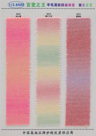 1/3.8NM 6羊毛段染渐变