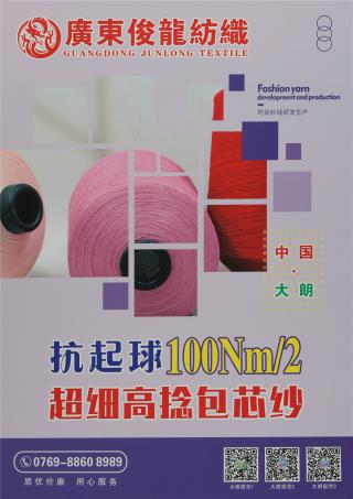 抗起球100NM/2 超细高捻包芯纱