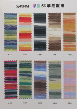 45NM/2 渐变6%羊毛混纺