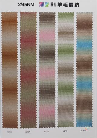 45NM/2 渐变6%羊毛混纺