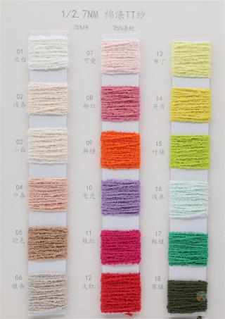 1/2.7NM 棉涤TT纱