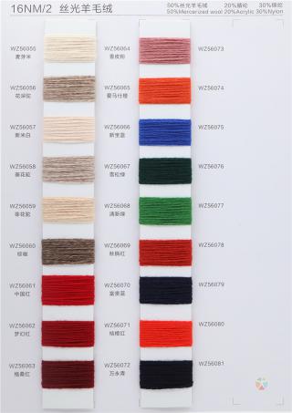 16NM/2 丝光羊毛绒
