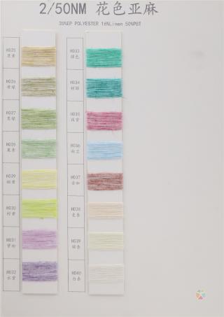 2/50NM 花色亚麻