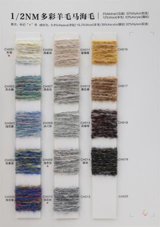 2/1NM 多彩羊毛马海毛