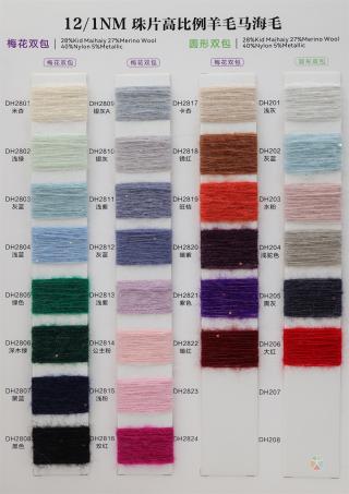 12/1NM 珠片高比例羊毛马海毛