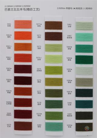 2/28NM 2/48NM 2/60NM 巴素兰五五羊毛（精纺）