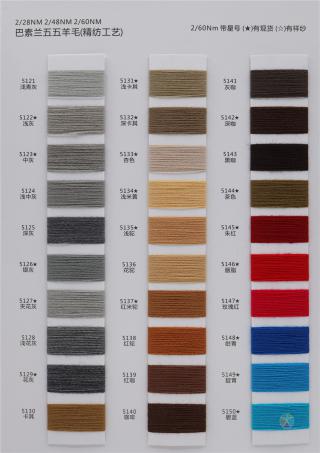 2/28NM 2/48NM 2/60NM 巴素兰五五羊毛（精纺）