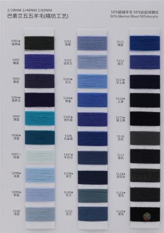 2/28NM 2/48NM 2/60NM 巴素兰五五羊毛（精纺）