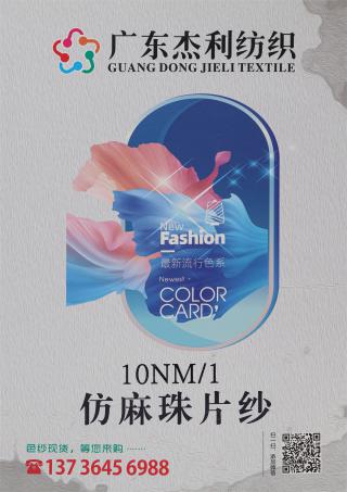 10NM/1 仿麻珠片纱