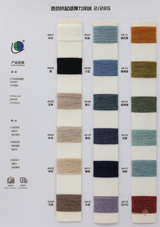 2/28S 色纺抗起球弹力洋绒