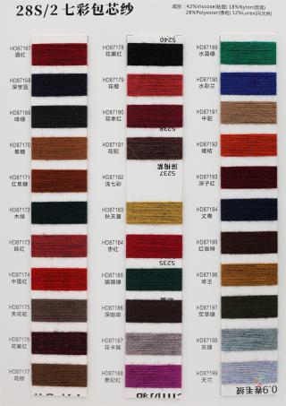 28S/2 七彩包芯纱