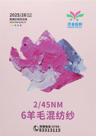 2/45NM 6羊毛混纺纱