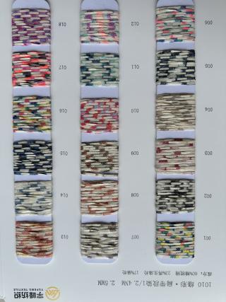 1010 绦彩·扁带段染2.4支 段染扁带纱 段染带子纱