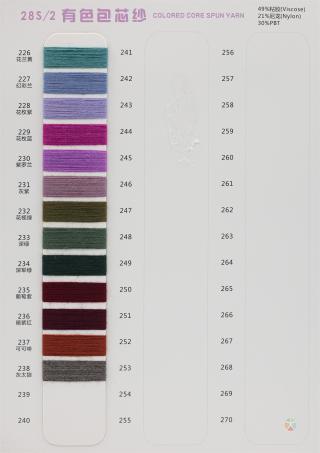 28S/2 有色包芯纱