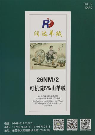 26NM/2 可机洗5%山羊绒