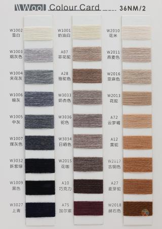 36NM/2 100%羊毛