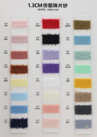 仿貂珠片纱