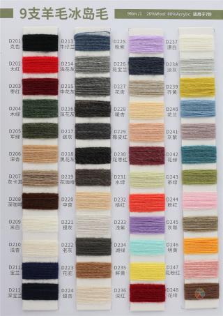 9NM 全晴冰岛毛 羊毛冰岛毛