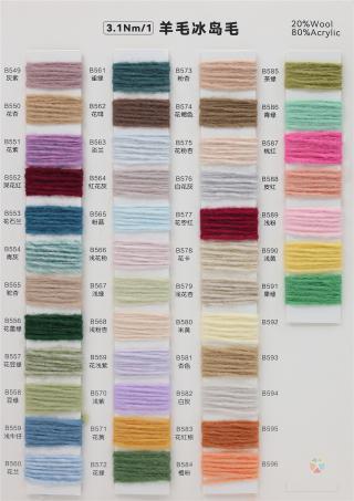 3NM 全晴冰岛毛 段染冰岛毛 羊毛冰岛毛
