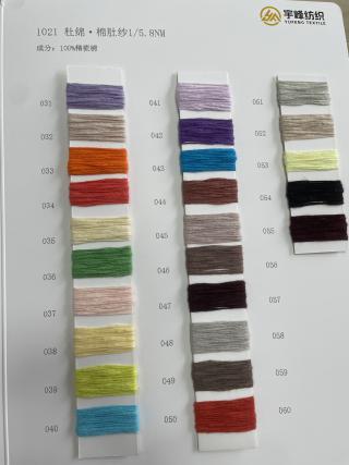 1021 杜绵·棉肚纱5.8支 豆豆纱 香肠纱