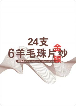 24支 6羊毛珠片金银纱