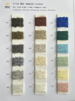 1146 摩昕·棉磨毛纱4.8支