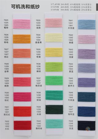 1/19NM 可机洗和纸纱