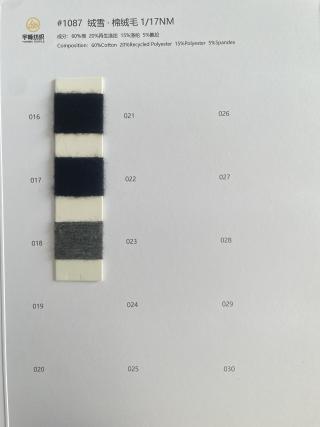 1087 绒雪·棉绒毛纱17支 棉磨毛纱