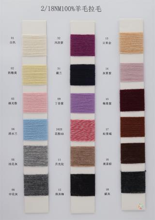 2/18NM 100%羊毛拉毛