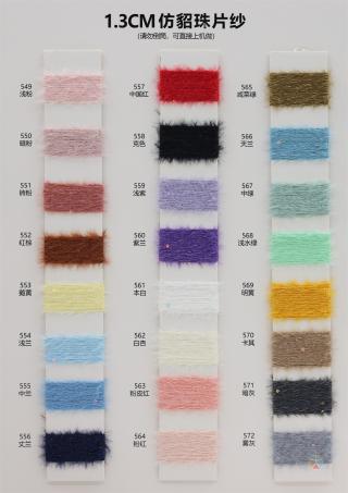 1.3公分仿貂珠片纱