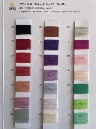 974 绦蔓·棉涤扁带纱4支 高速带