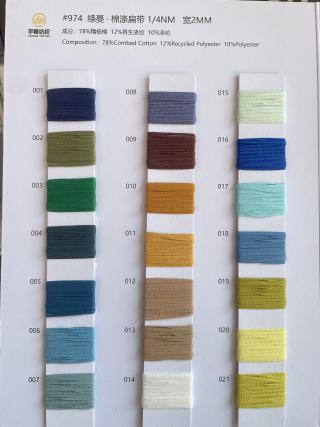 974 绦蔓·棉涤扁带纱4支 高速带