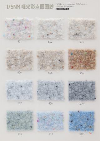 1/5NM 哑光彩点圈圈纱