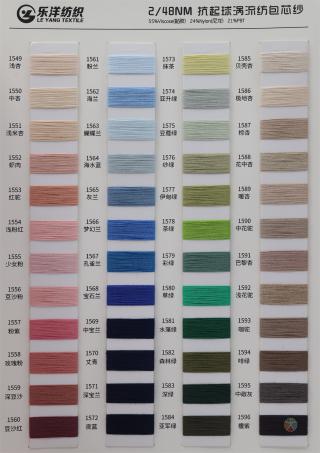 2/48NM 抗起球涡流纺包芯纱