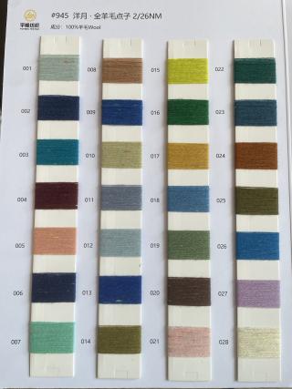 945 洋月·全羊毛点子纱26支 彩点纱